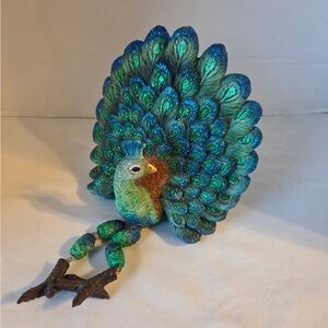 Vintage Peacock Shelf Sitter Vintage Cracker Barrel